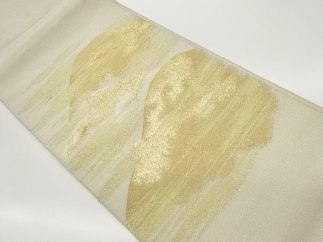 遠山に霞模様織出し袋帯